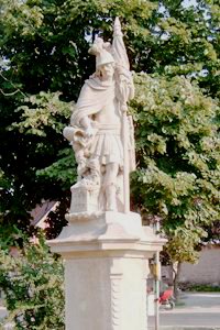 Statue des Heiligen Florian. Barock, aus der zweiten Hlfte des XVIII. Jh.