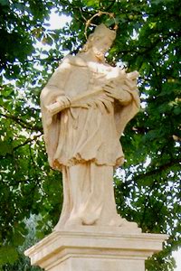The Broque statue of St. John of Nepomuk. 1700, in the suburb Toponr